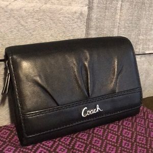 Coach black leather wallet